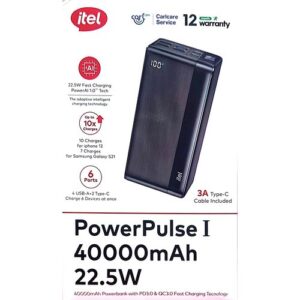 itel 40000mAh 22.5W Fast Charging Type-C Output Powerbank