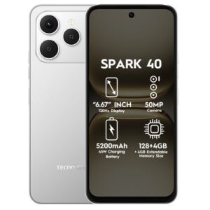 Tecno Spark 40 6.67" 4GB RAM/128GB ROM Android 15 - Titanium grey
