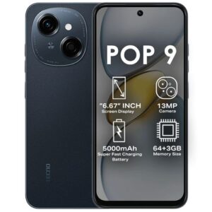 Tecno Pop 9 6.67" 3GB RAM /64GB ROM Android 14 - Black
