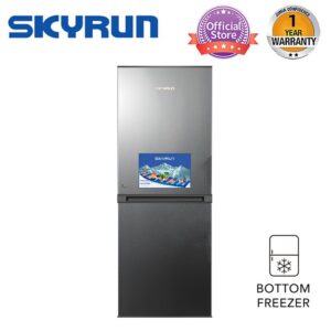 Skyrun 170 Litres Double Door Combi Fridge (BCD-170K) -Dark Silver