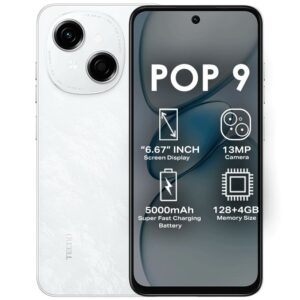 Tecno Pop 9 6.67" 3GB RAM /64GB ROM Android 14 - White