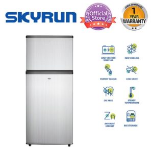 Skyrun 138 Litres Skyrun 138 Litres Double Door Top Mount Fridge (BCD-138K) - InoxDouble Door Top Mount Fridge (BCD-138K) - Inox